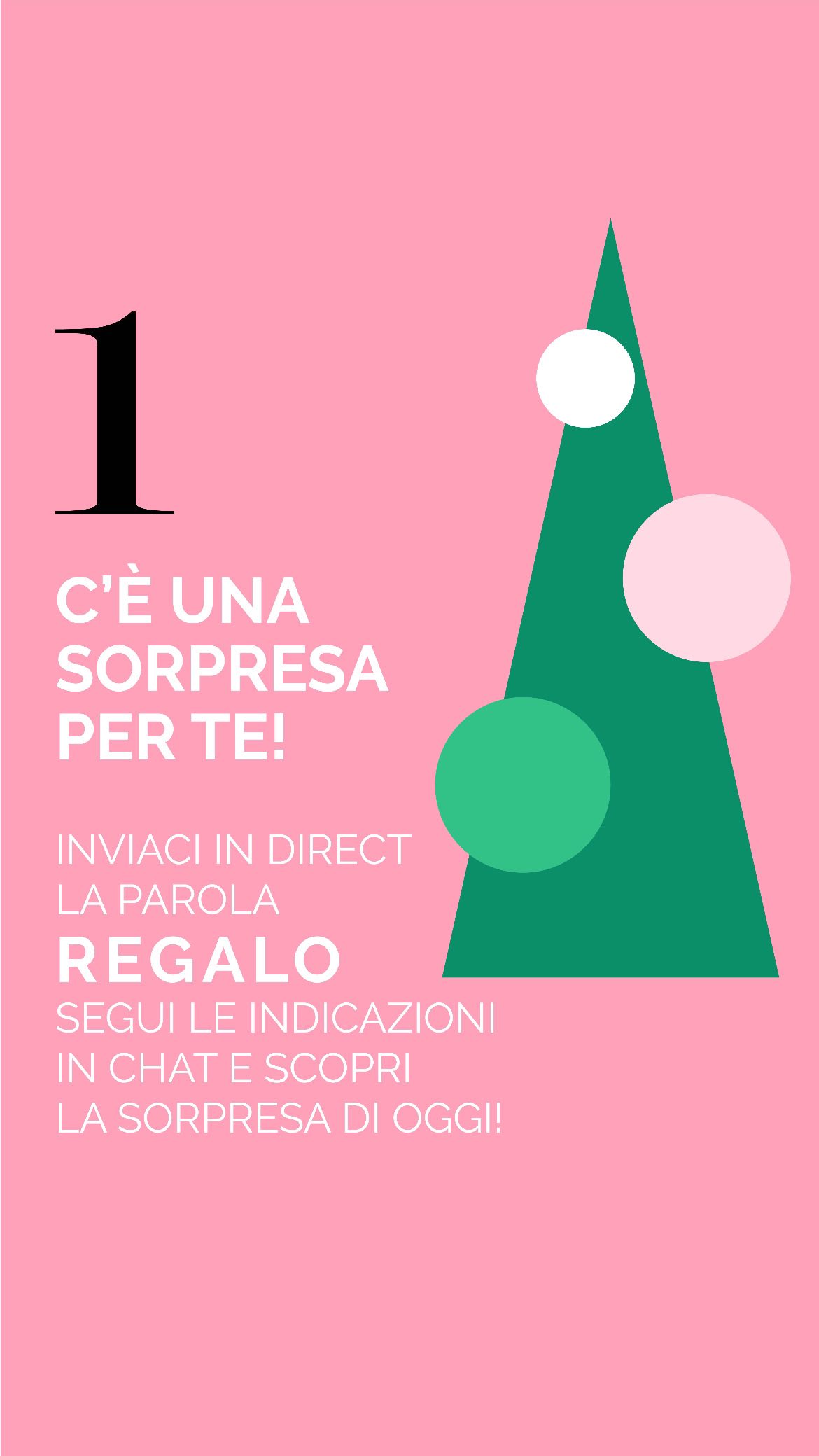 Pupa Milano Instagram story inviting users to send the keyword REGALO in a direct message