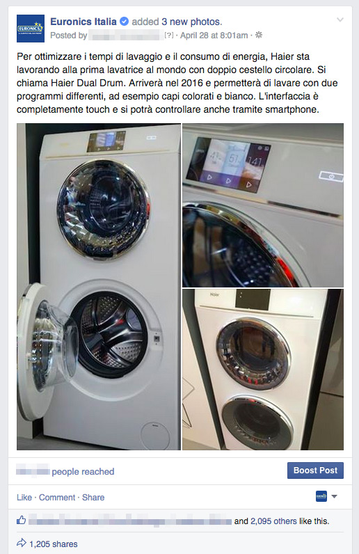 Post su Facebook