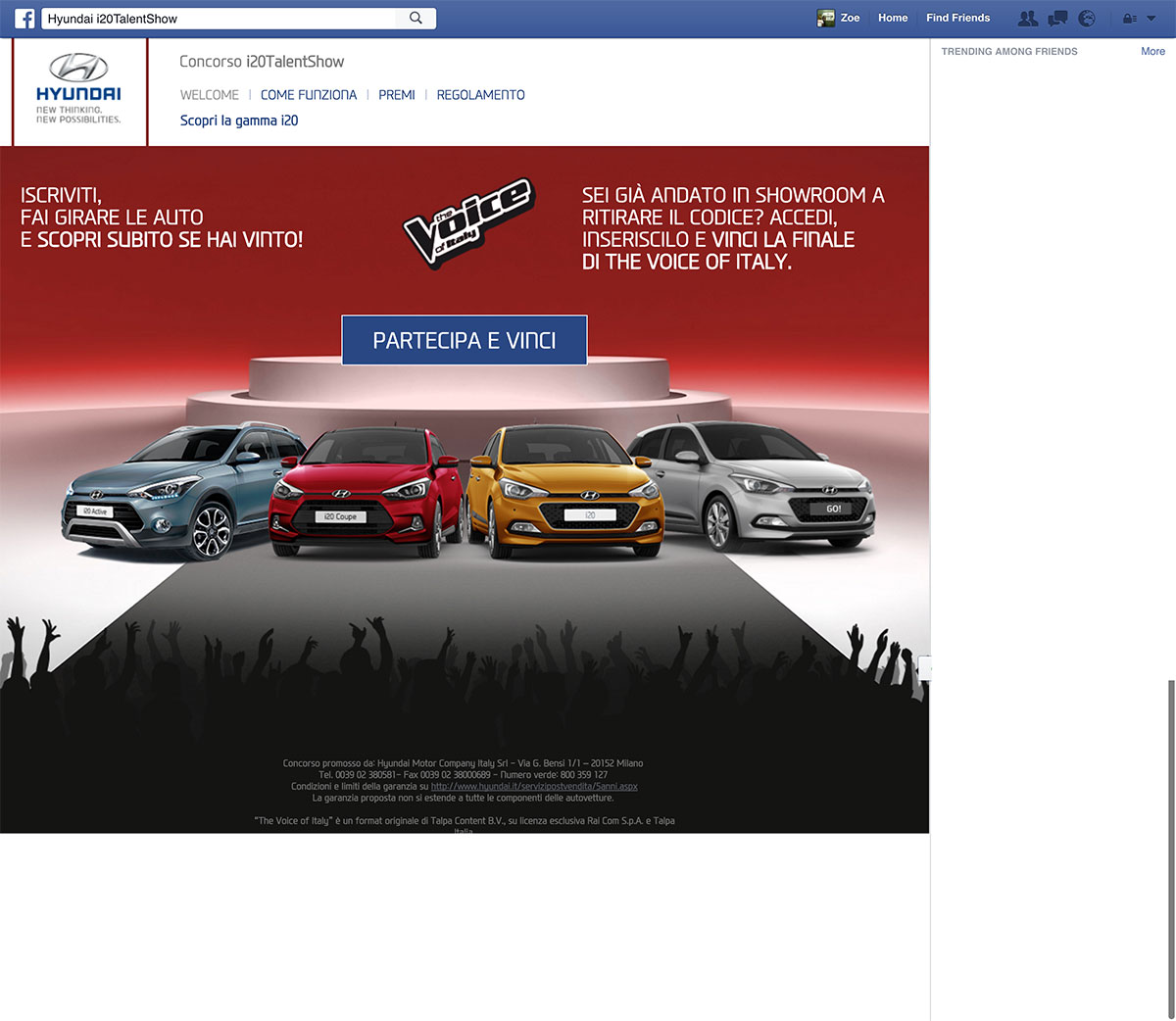 Concorso Facebook Hyundai Concorso Facebook Hyundai